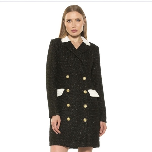 DIANA BUTTON DRESS/ coat by ALEXIA ADMOR. NWT. MSRP 269…‍‍‍‍‍